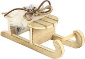 kerstslee Koby 12,5 x 5 cm hout blank