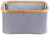 opbergmand Bahari 20 x 38 cm polyester/bamboe grijs