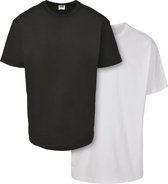 Urban Classics Heren Tshirt -M- Organic Basic Zwart/Wit