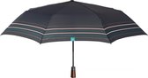 mini-paraplu Time heren 96 cm microfiber zwart/groen
