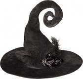 heksenhoed Duvessa 42 cm dames polyester zwart