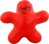 kneedfiguur Stress It junior 10 x 3 cm rood