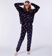 Woody pyjama meisjes - donkerblauw - 212-2-YPE-V/948 - maat 152