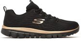 Skechers Graceful Get Connected Hardloopschoenen Zwart/Goud Dames - Maat 38