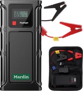 Mardin - Jumpstarter - 12V – Powerbooster – Acculader – Snelstarter – Startbooster – Starthulp - Inclusief powerbank (10.400 mAh) met USB en USB-C poort – Jumpstarter met waarschuwingslicht