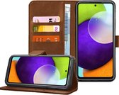 Hoesje geschikt voor Samsung Galaxy A52 / A52s - Book Case Portemonnee Hoesje Bruin