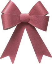 Kerststrik voor de kerstboom - Set van 4 - Super leuke strik voor cadeautjes - Kerstdecoratie - Roze - 30 x 19 cm