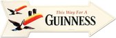 Guinness This Way.  Aluminium Arrow Sign 69 x 21 cm.
