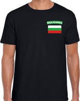 Bulgaria t-shirt met vlag zwart op borst voor heren - Bulgarije landen shirt - supporter kleding L