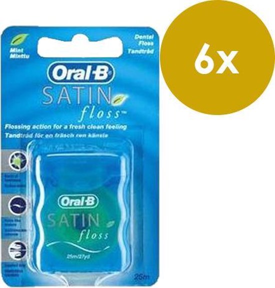 Oral-B - Satin Floss - Flosdraad - 6 x 25M | bol.com