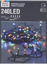 Kerstverlichting 240 LED multicolor, snoerlengte 20,9 meter, gekleurde verlichting, voor binnen en buiten, kerst