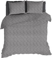 Romanette FLANEL Dekbedovertrek 240x200/220 Polaris grijs