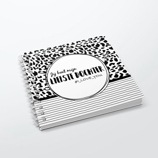 Invulboek SilliBeads - Jij bent mijn liefste dochter - Hardcover Wire-o (REEKS ZWART/WIT) Invulboek SilliBeads - Jij bent mijn liefste dochter - Hardcover Wire-o (REEKS ZWART/WIT)