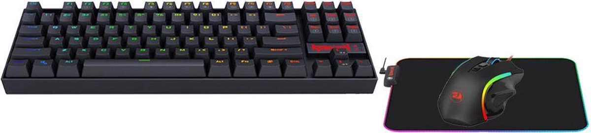 Redragon Griffin Warrior Gaming Set - RGB Mechanisch toetsenbord - Muis - Muismat - 3 - in - 1 Game combo - Black Friday - cadeau voor gamers