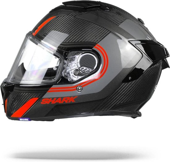 Shark Spartan GT Carbon Tracker Carbon DAR Antraciet Rood M | bol.com