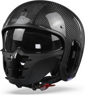 SHARK S-DRAK 2 CARBON SKIN Motorhelm jethelm Carbon Zilver Zwart - Maat M