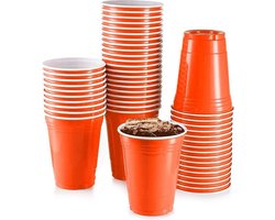 Oranje Cups - 50stuk(s) - 475ml - Party Cups - Beerpong  - Drankspel - Beerpong Bekers - Plastic Cups