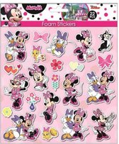 foamstickers Minnie Mouse 24 x 20,5 cm 22-delig roze