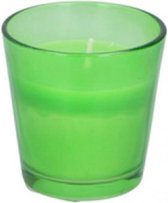 geurkaars in glas Citronella 8 cm glas/wax groen