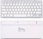 Draadloos Toetsenbord - Wireless - QWERTY - US layout - Bluetooth Keyboard Geschikt voor Windows, iOS en Android - Wit - Zilver