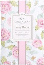 geurzakje Peony Bloom 17 cm hout roze/wit