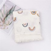 Hydrofiele Doeken - Inbakerings doek met kwastjes - Hydrofiele luiers - Wikkeldoek - Omslag doek Baby