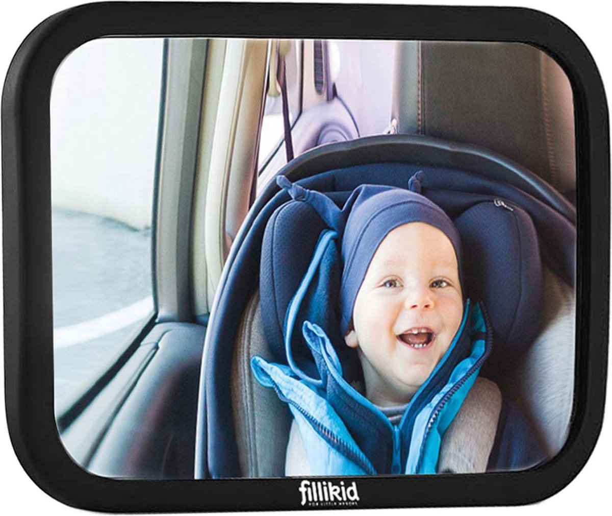 Relaxdays Miroir pour bébé en voiture, solide, 360°, Fixation pour