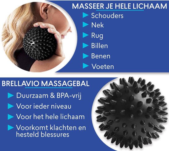 BrellaVio Massagebal - 7cm - Massage Bal - Roller Voor Voeten/Rug/Nek/Schouders... | bol.com