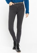 LOLALIZA Skinny jeans met lurexband - Donker Grijs - Maat 46