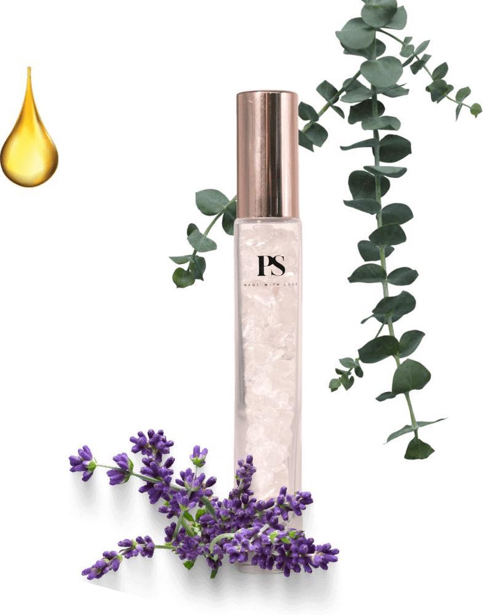 Goedkoopste Positivity Shop™ - Etherische Olie Roller Edelsteen - Bergkristal - 15 ml - Aromatherapie - Positive Vibes - Edelsteen Rollerbal
