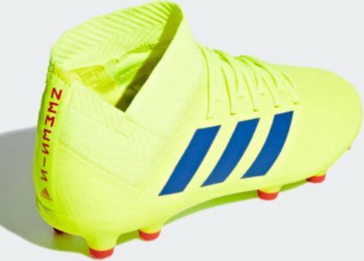 adidas - NEMEZIZ 18.3 FG J - Voetbalschoenen - Kinderen - Geel/Blauw -  CM8505 - Maat | bol.com