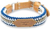 Paracord hondenhalsband – Hondenhalsband – Tropical Dogs halsband – Deep Blue Ocean – Maat XL