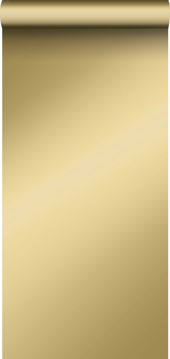 ESTAhome behang effen glanzend goud - 139110 - 0,53 x 10,05 m - ESTAHome
