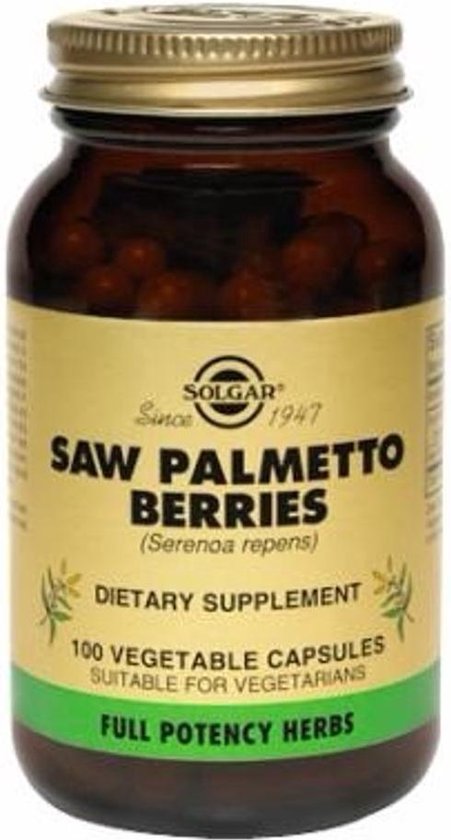 thumbnail image 2 of Solgar Saw Palmetto Berries – 100 Vegetable Capsules (Whole Herb Supplement, USA Made) 2 of 6