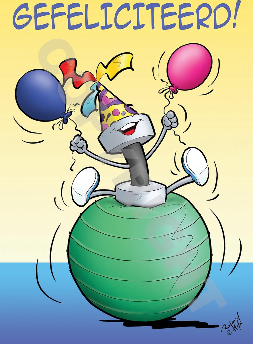 Ansichtkaart 1000 stuks GEFELICITEERD! Gymbal - Fitness