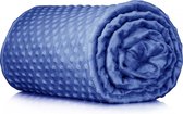Veilura Verzwaringsdeken Hoes Blauw - Heerlijk zachte Minky Fleece hoes van 150 x 200 cm voor Veilura weighted blanket - Top kwaliteit