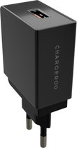 Chargeroo Quick Charge 3.0 USB Oplader - 18W/3A Snellader - Thuislader – Telefoon Lader Adapter - Zwart
