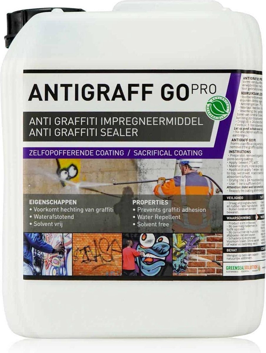 AntiGraff Go Pro 5 Liter Anti graffiti coating - semi permanent - transparant
