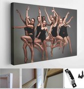 Itsallcanvas - Schilderij - Group Ballet Dancers Art Horizontal Horizontal - Multicolor - 60 X 80 Cm