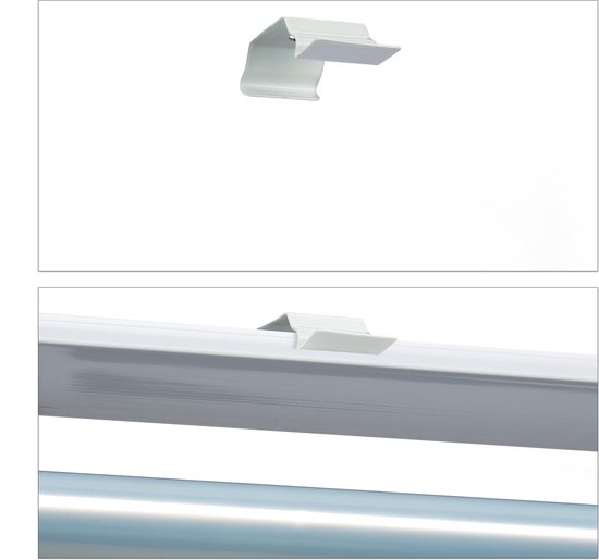 Relaxdays douchegordijn transparant rolgordijn badkamer