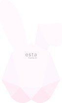 ESTAhome fotobehang groot origami konijn zacht roze - 158855 - 139 x 279 cm
