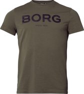 Björn Borg Logo T-Shirt Ivy Green  - Shirt - Korte Mouw - Heren - Maat S - Groen