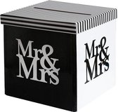 Enveloppendoos Mr and Mrs Black and White - bruid - bruidegom - mr - mrs - cardbox - moneybox