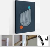 A trendy set of Abstract Black Hand Painted Illustrations for Postcard, Social Media Banner, Brochure Cover Design or Wall Decoration Background - Modern Art Canvas - Vertical - 19