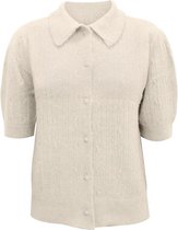 Vero Moda Blouse Vmpetrine  2/4 Shirt Collar Cardiga 10251521 Birch/w. Melange Dames Maat - M