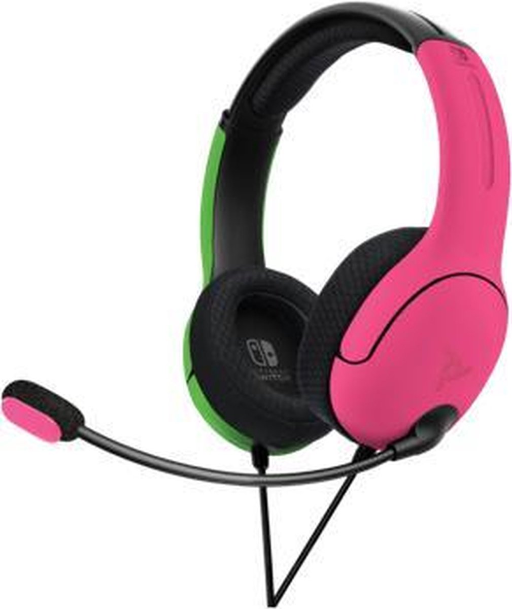 PDP LVL40 - Gaming Headset - Stereo - Nintendo Switch - Roze/Groen