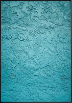 Poster van een textuur met mooie blauwe verf - 50x70 cm