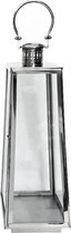 By Kohler Lantaarn vierkant glas/zilver metaal 23x23x64cm Medium (109618)