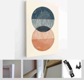 Mid Century Modern Design. A trendy set of Abstract Hand Painted Illustrations for Wall Decoration, Social Media Banner, Brochure Cover Design - Modern Art Canvas - Vertical - 1952