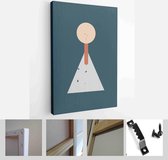 Abstract Geometric Shape Art Illustration. Set of soft color painting wall art for house decoration - Modern Art Canvas - Vertical - 1958732632 - 50*40 Vertical